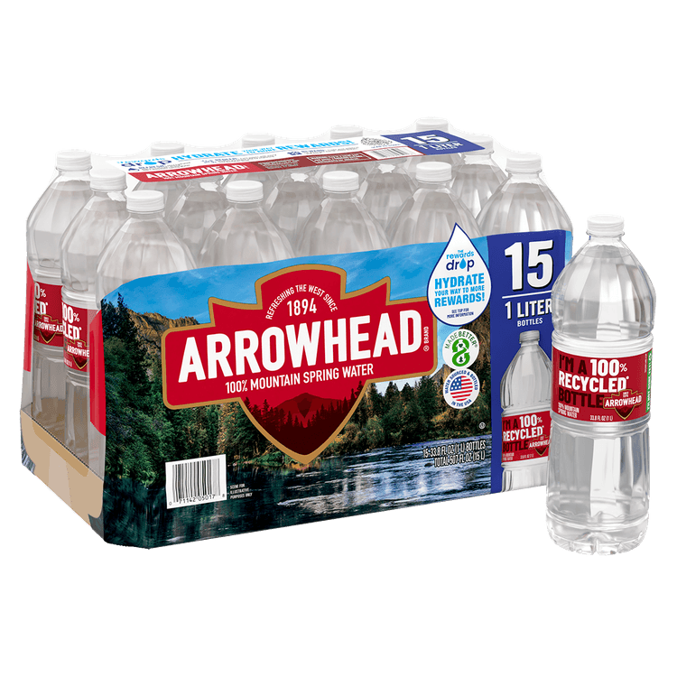 Arrowhead® Mountain Spring Water 1-Liter 15 Pack