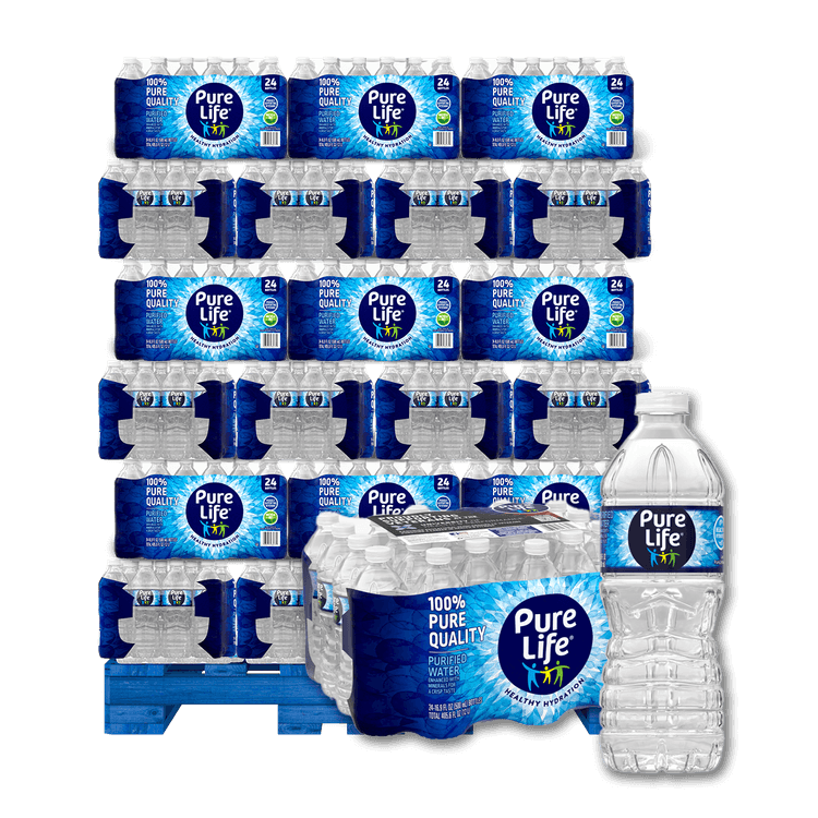 Pure Life® Purified Water, 16.9 oz. Packs of 24, Pallet of 78 Cases