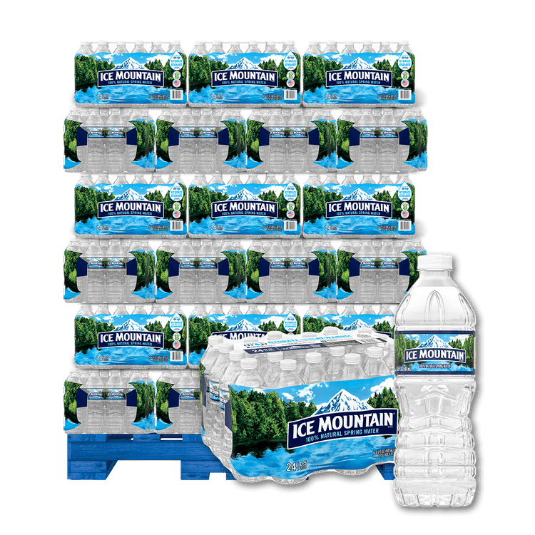 Ice Mountain® Spring Water, 16.9 oz. Packs of 24, Pallet of 78 Cases