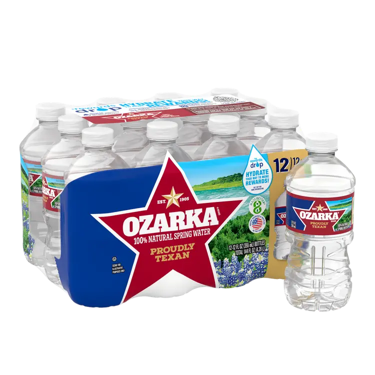 Ozarka® Spring Water 12 oz. - Bottle - Case of 12
