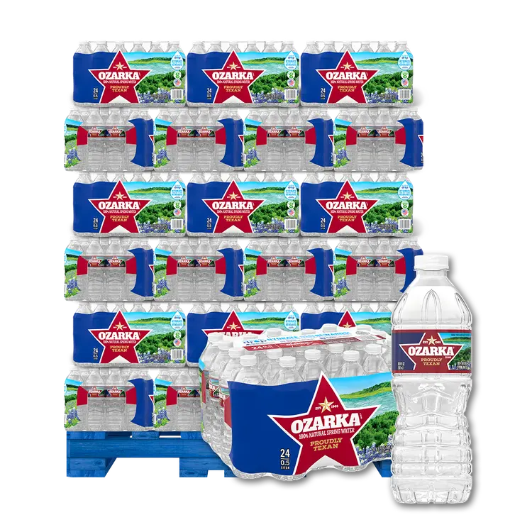 Ozarka® 100% Natural Spring Water, 16.9 oz. Packs of 24, Pallet of 78 Cases