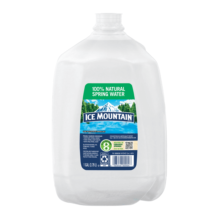 Ice Mountain® Spring Water 1 Gallon - Bottle- Case of 6