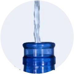 Water pouring into a bottle – Primo Water refill icon