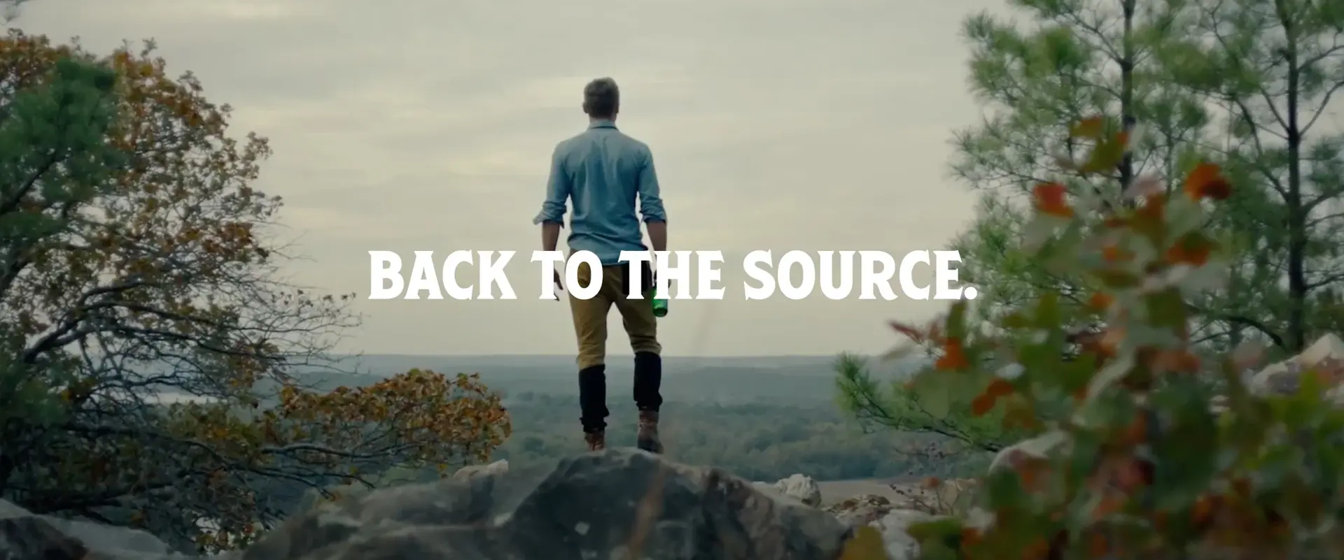 Man overlooking a mountain valley