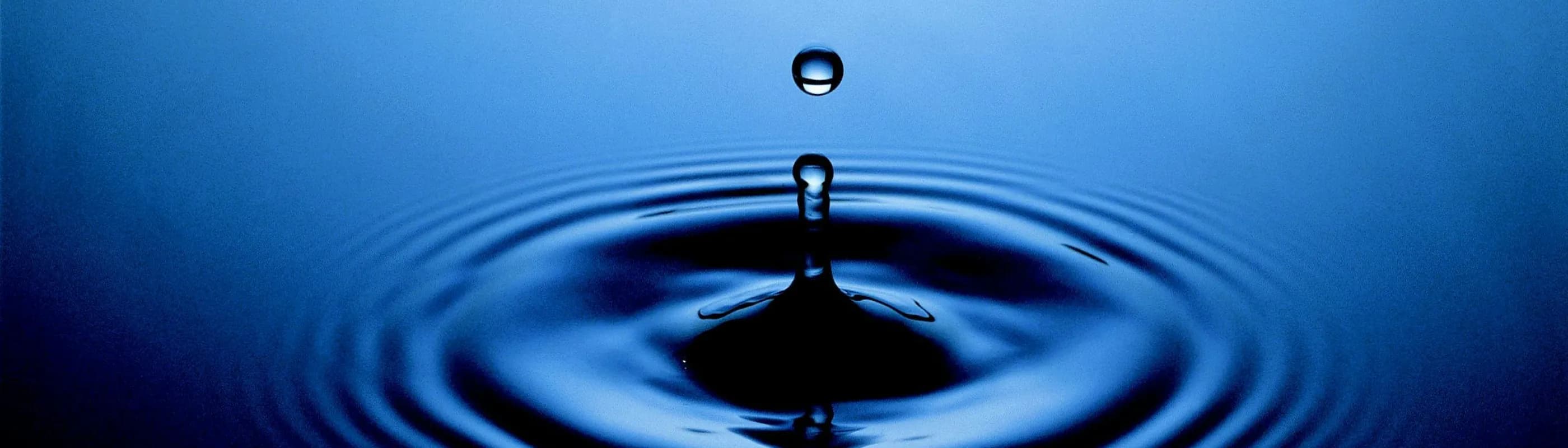 A droplet of water creating ripples - Primo Water Education - Water Facts