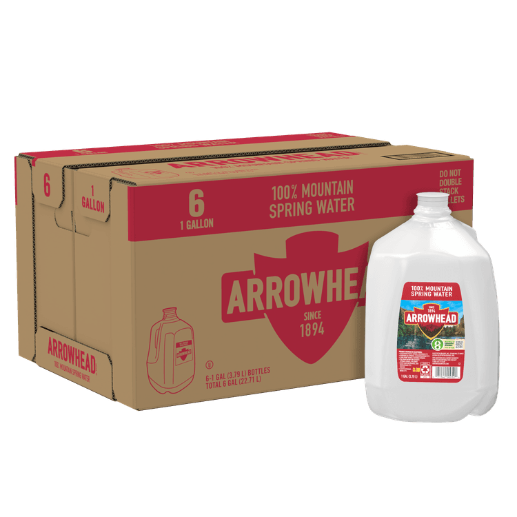 Arrowhead®  Mountain Spring Water 1 Gallon - Bottle- Case of 6