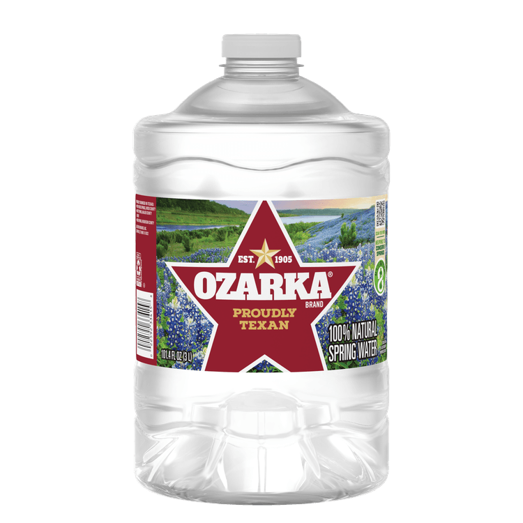 OZARKA Brand 100% Natural Spring Water, 3-Liter plastic jugs (Pack of 6)