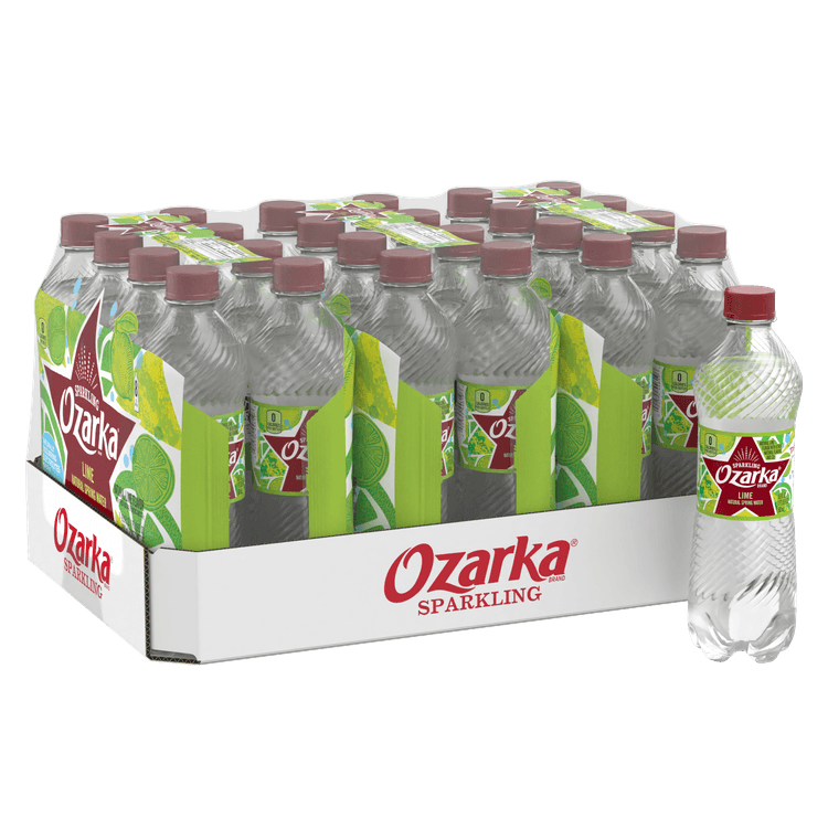 Ozarka Sparkling Water, Zesty Lime, 16.9 oz. Bottles  (Pack of 24)