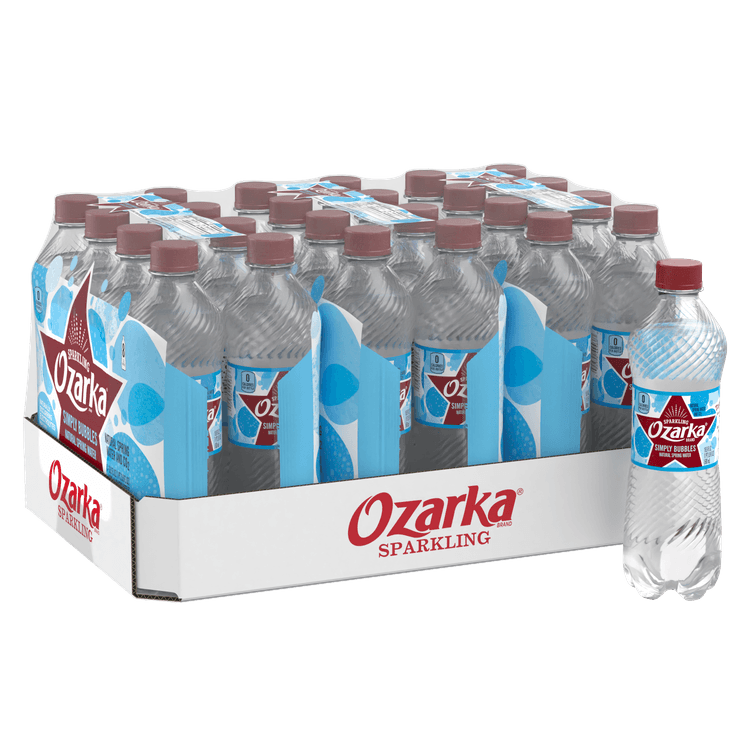 Ozarka Sparkling Water, Simply Bubbles, 16.9 oz. Bottles  (Pack of 24)