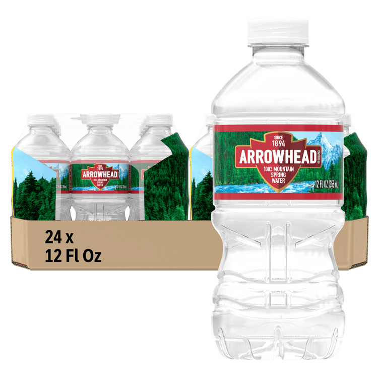 ARROWHEAD Brand 100% Mountain Spring Water, 12-ounce plastic bottles (Pack of 24)