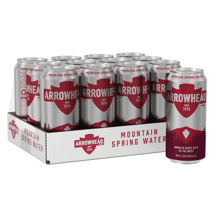 Arrowhead Mountain Spring Water, 12-pack, 16 oz cans