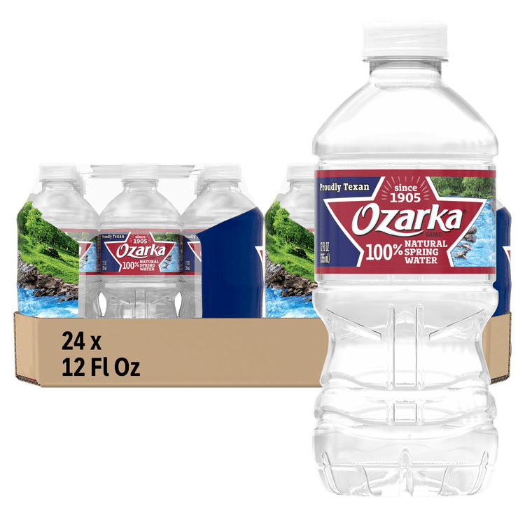OZARKA Brand 100% Natural Spring Water, 12-ounce plastic bottles (Pack of 24)