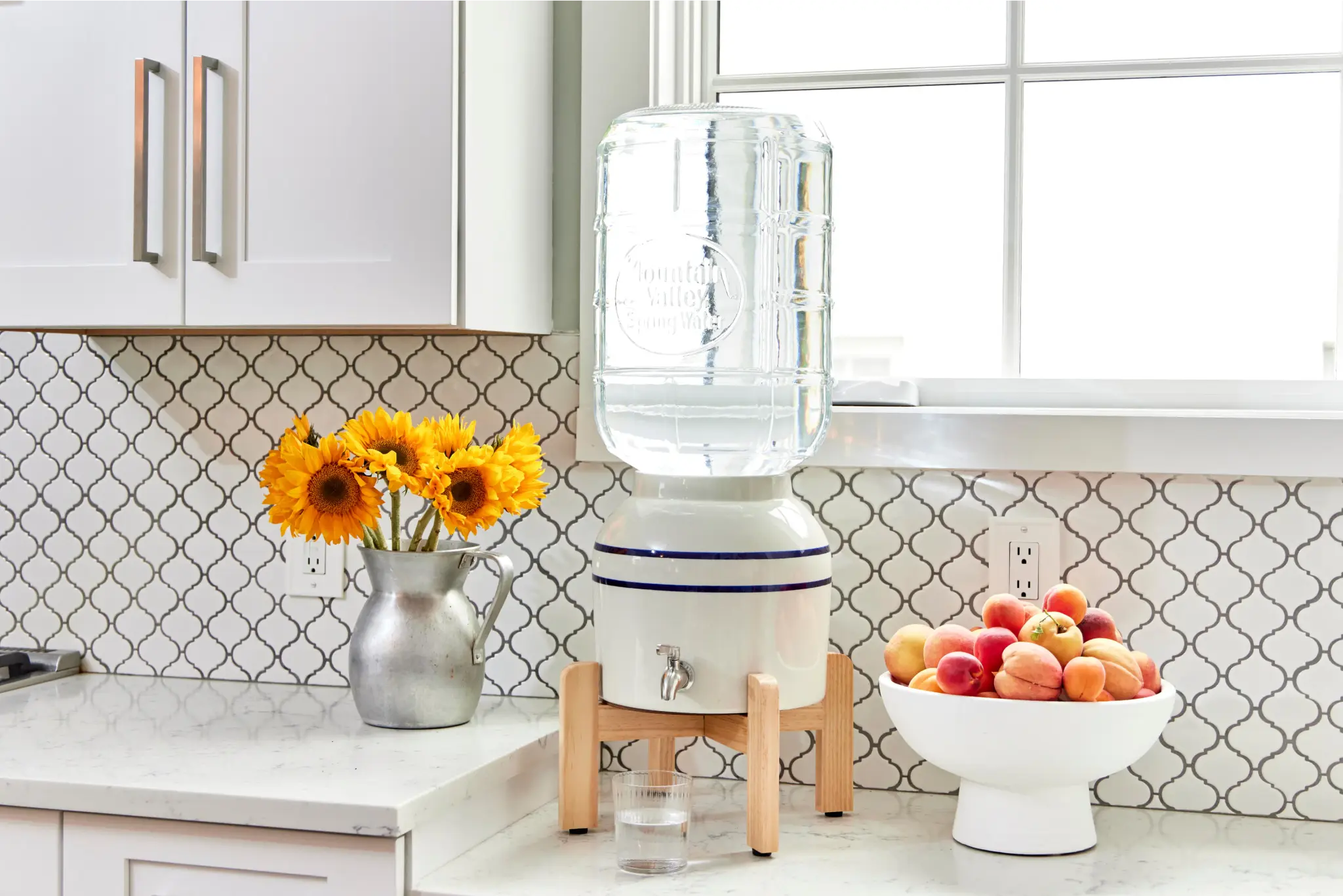 Mountain Valley Water with countertop dispenser