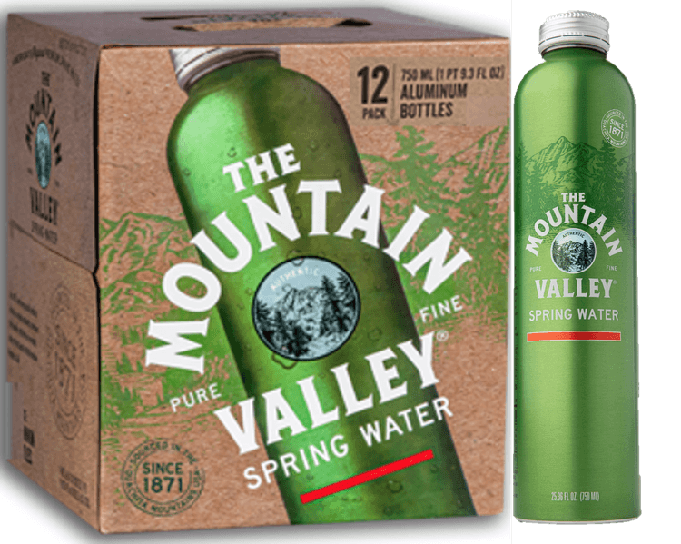 The Mountain Valley® Bottled Spring Water 0.75L, 12-Count of Aluminum