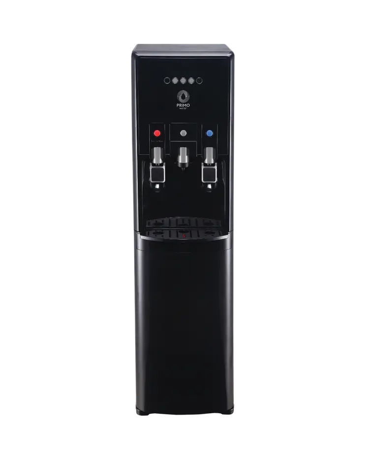 Primo hTRIO Black Bottom Loading Water Dispenser with Single-Serve Coffee Machine Built-In