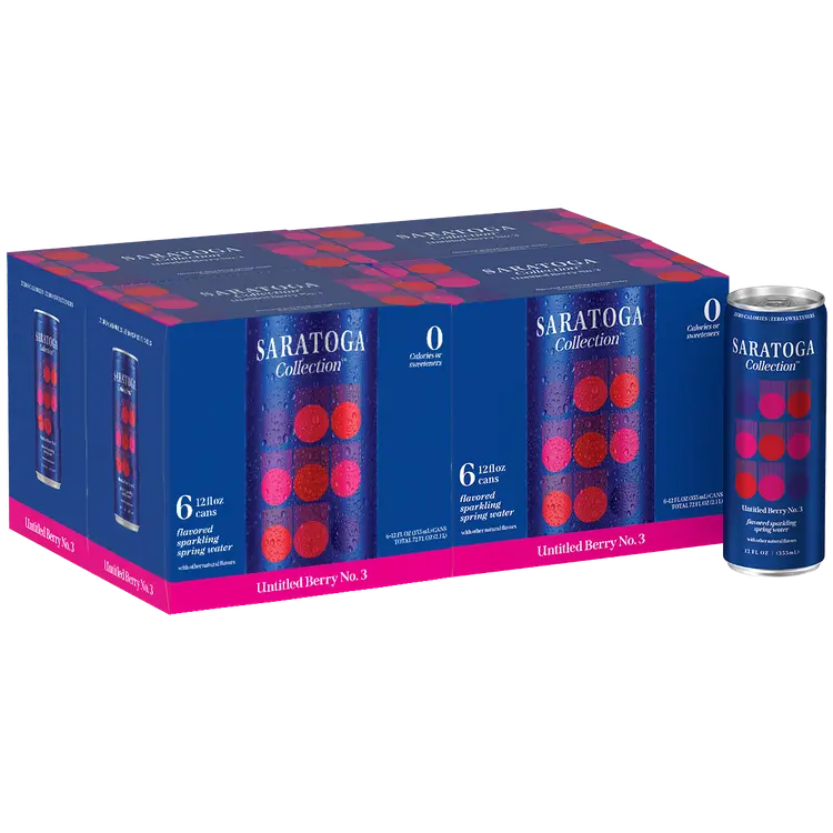 Saratoga Collection™ Untitled Berry No. 3 Flavored Sparkling Spring Water 4-6 Packs of 12 fl oz Cans