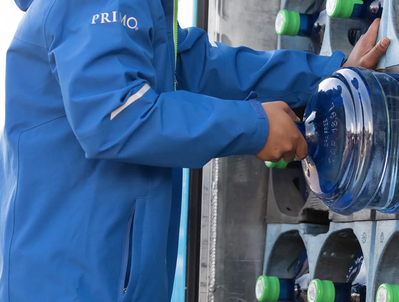 Primo Water Bottles being delivered