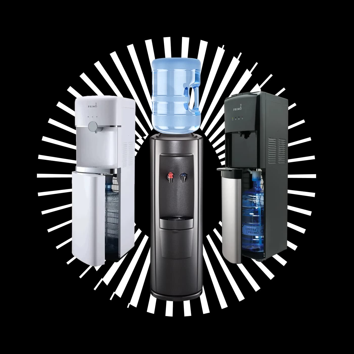 Primo Top Loading and Bottom Loading Water Dispensers