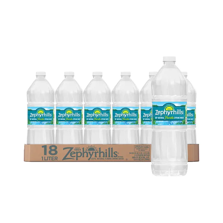 Zephyrhills® Spring Water 1 Liter (33.8 fl oz) - Bottle - Case of 18