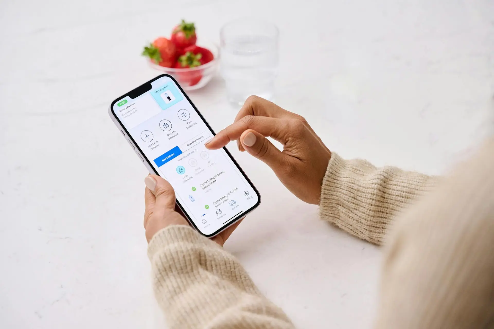 Crystal Springs Ordering Screen