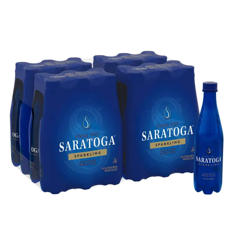Saratoga® Sparkling Spring Water -16 fl oz - Plastic Bottle - 4 6-Packs