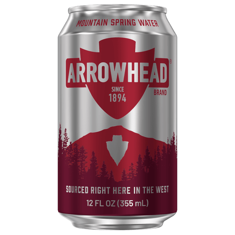 Arrowhead Mountain Spring Water, 12 fl oz can, (Pack of 24)
