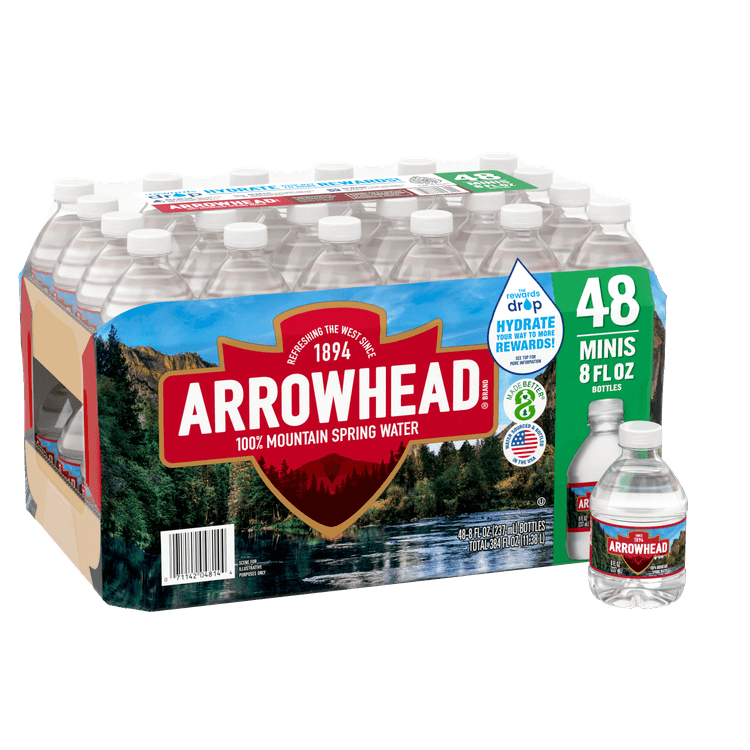 Arrowhead® Mountain Spring Water .5 Pint (8 fl oz) - Case of 48