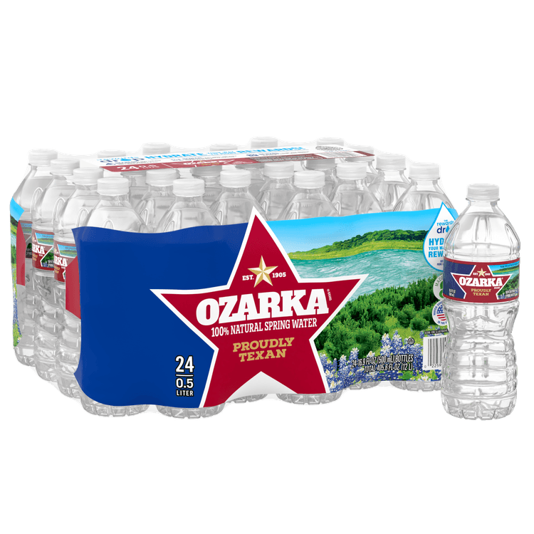 Ozarka® Spring Water .5 Liter (16.9 fl oz) - Bottle - Case of 24