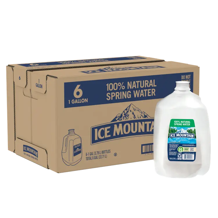 Ice Mountain® Spring Water 1 Gallon - Bottle- Case of 6