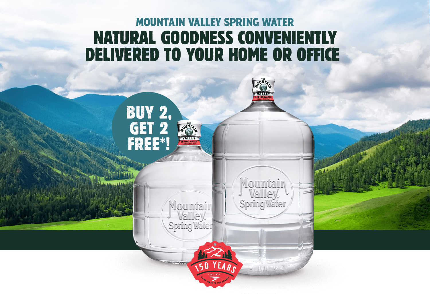 Mountain Valley Spring Water 5 Gallon Glass